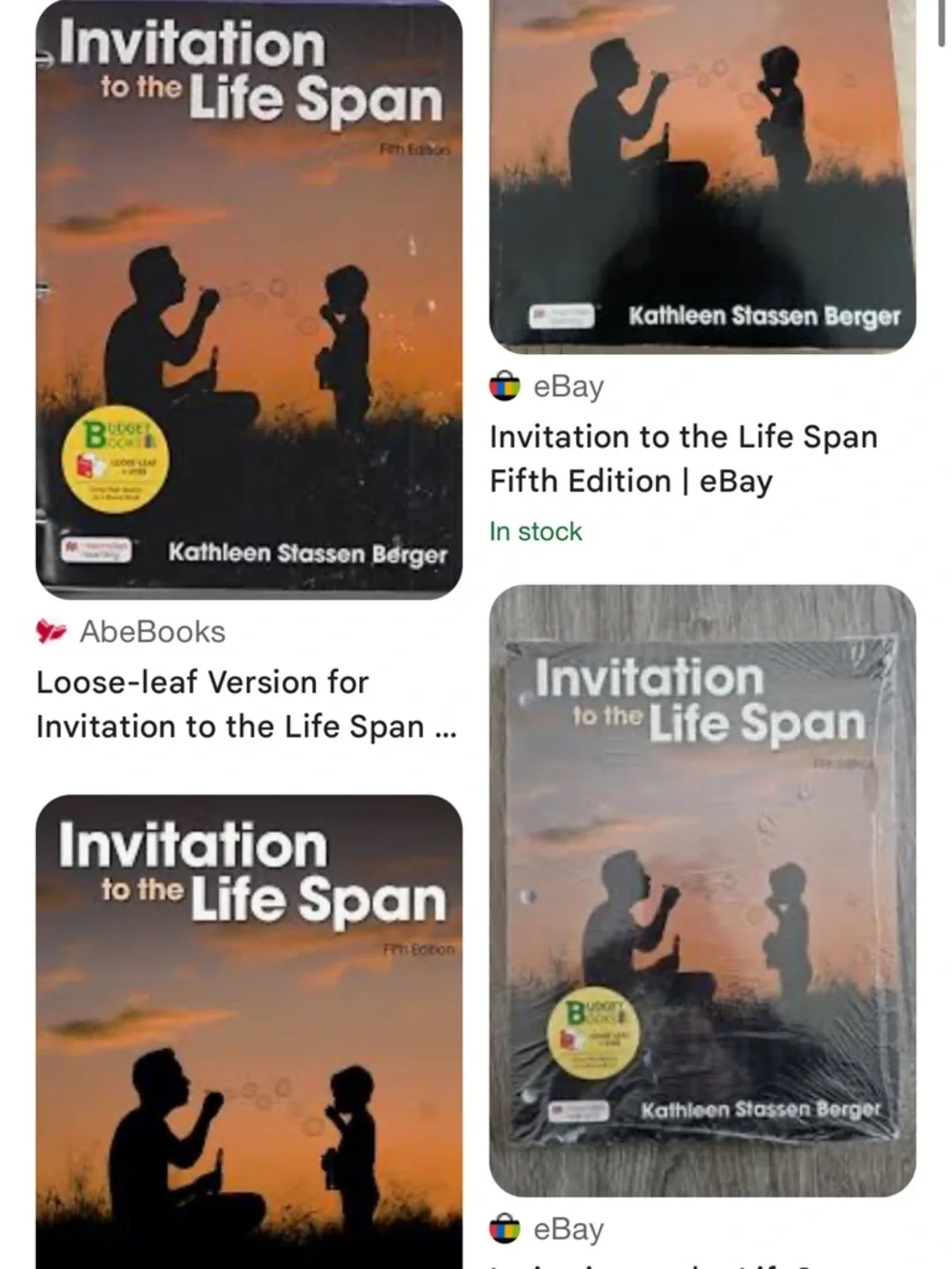 Invitation to the life span fifth edition by Kathleen stassen Berger loose leaf